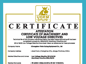 CE certificate for Spray Dryer
